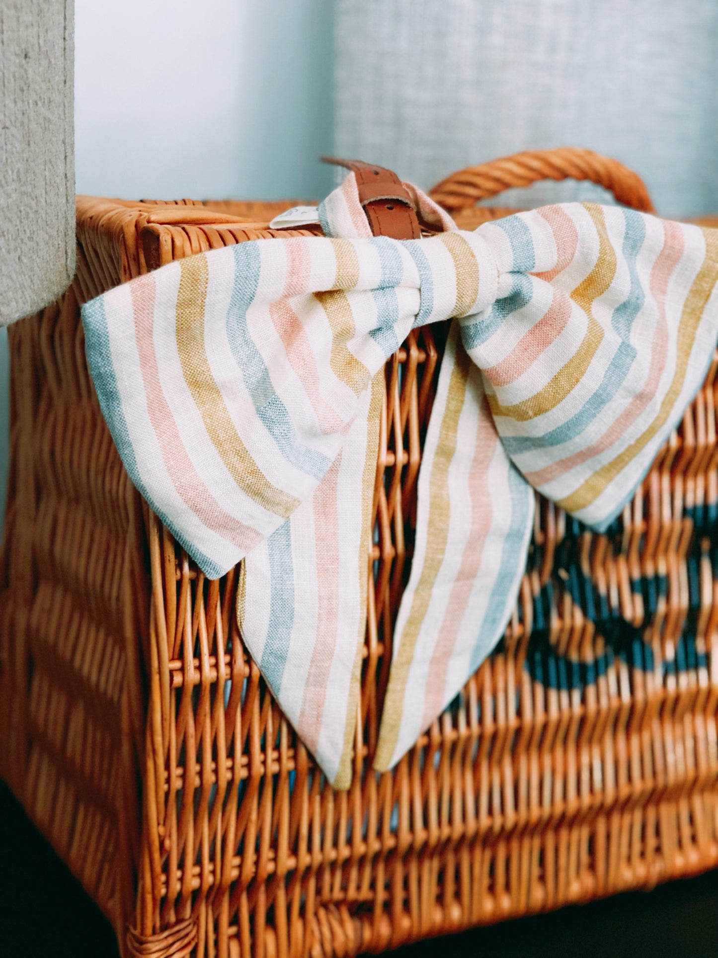 Darleyford Basket Bow - Pastel Seaside Stripe
