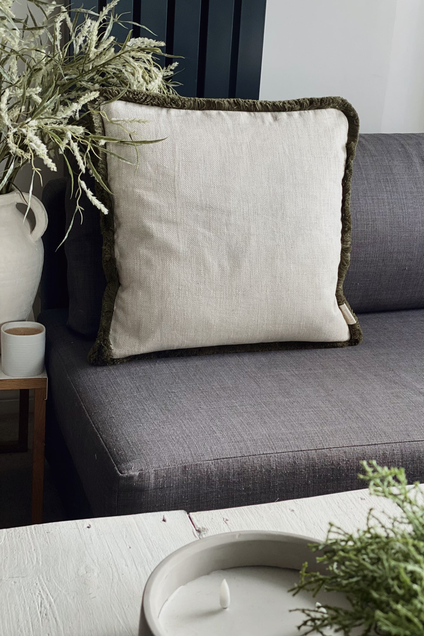Portscatho Cushion - moss green