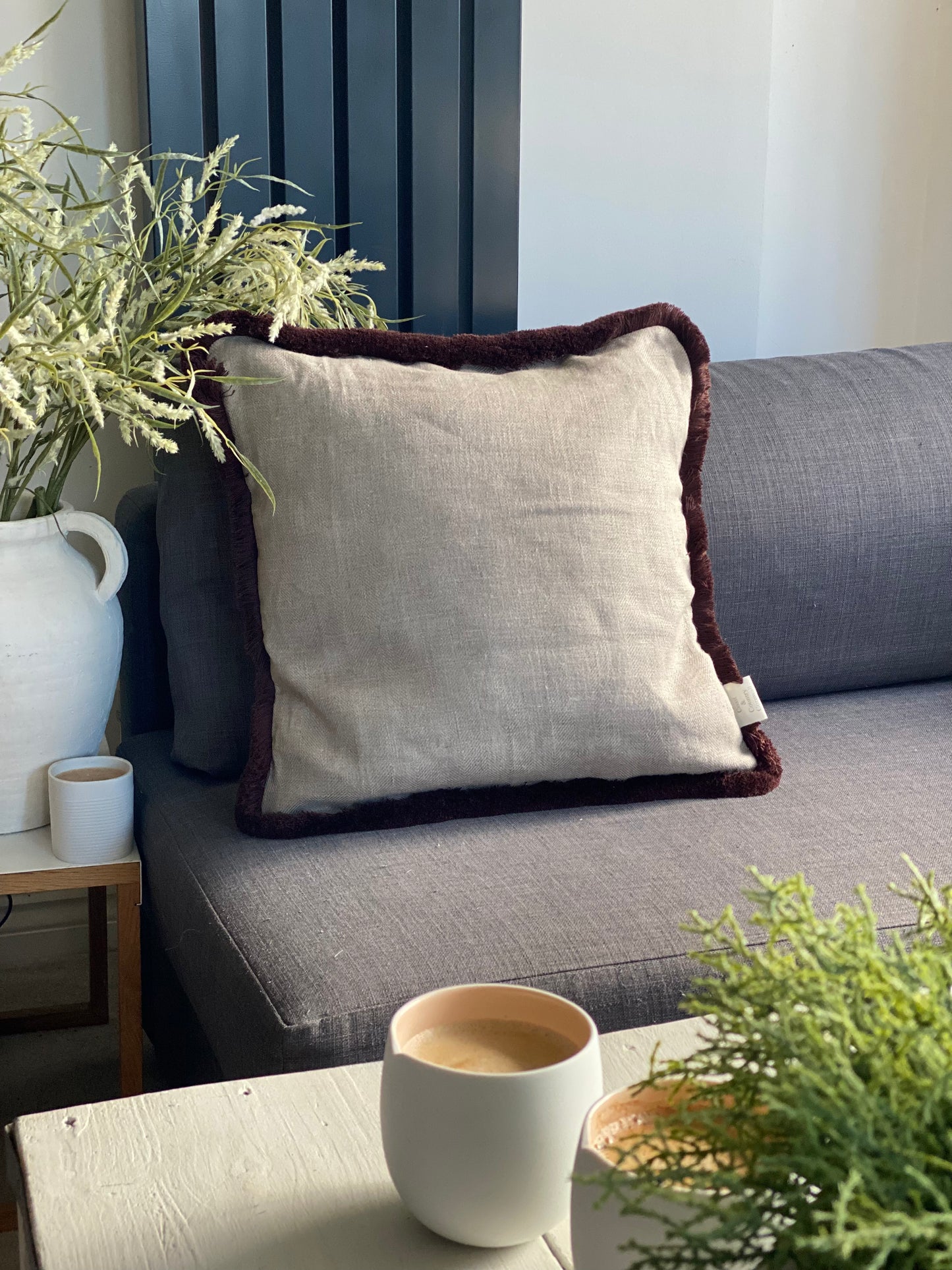 Halwin Cushion - coffee bean