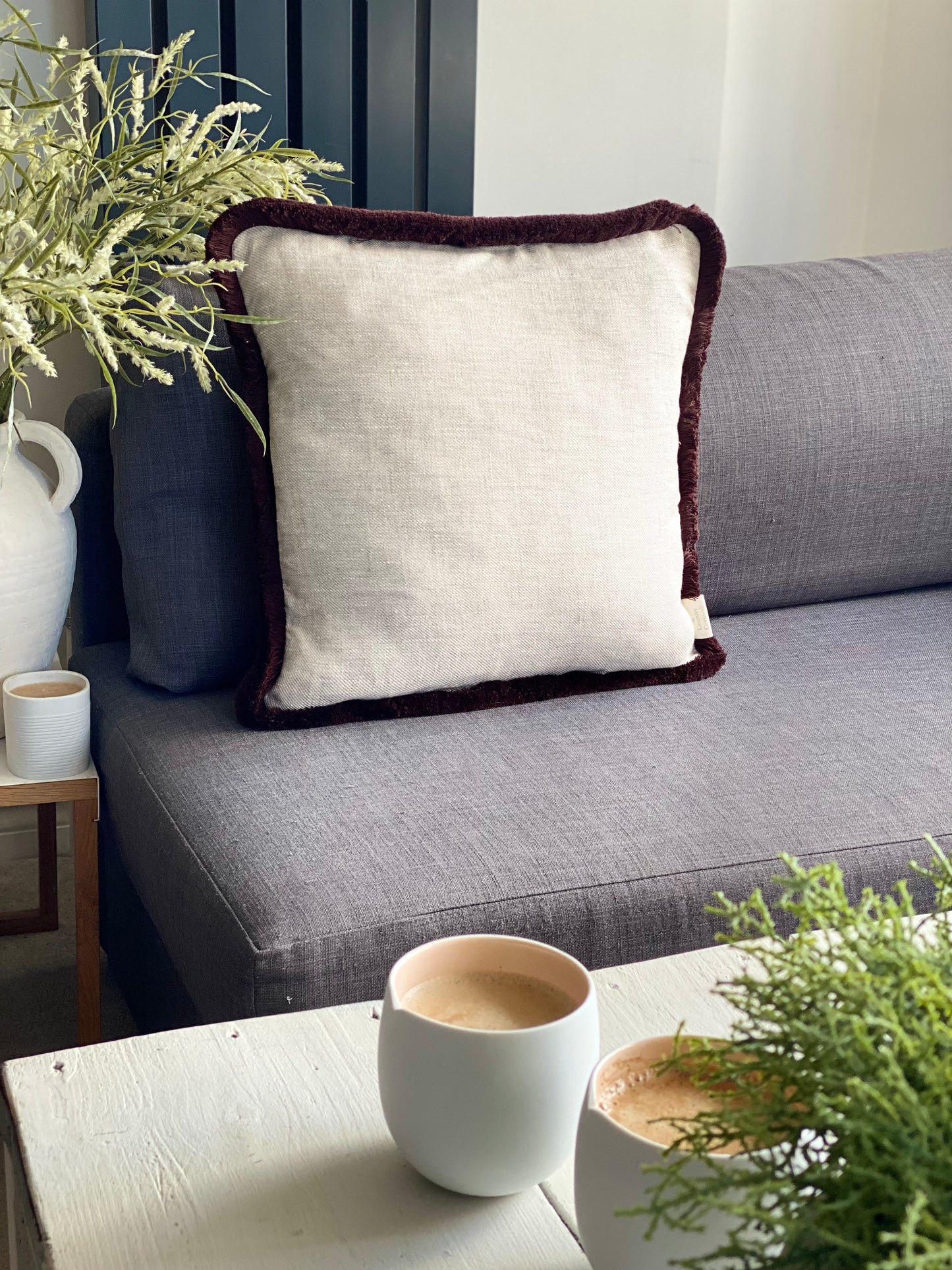 Lanner Cushion - coffee bean
