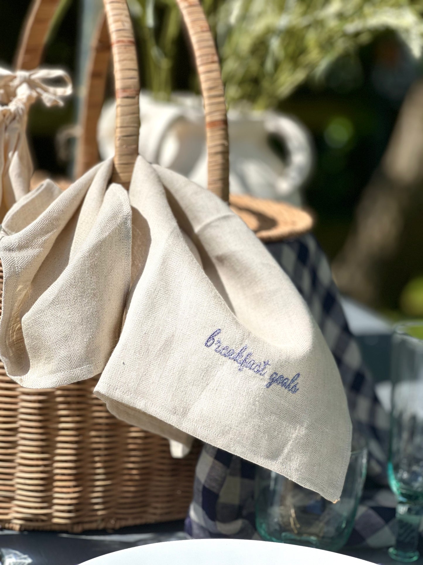 Breakfast goals napkins - Set of 2
