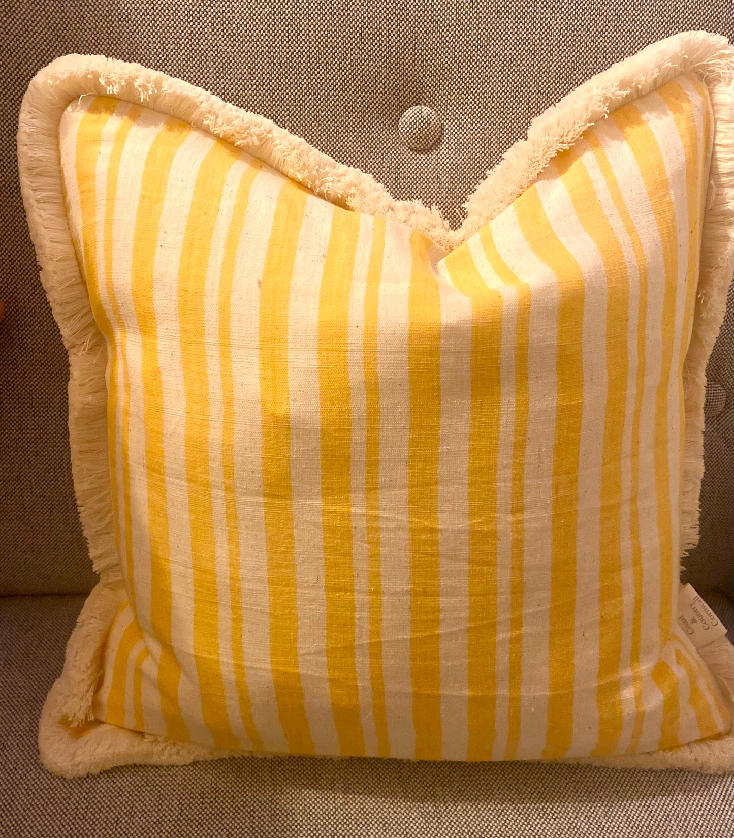 Trevone cushion - sunshine yellow