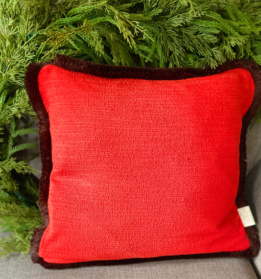 Boucle cushion - Santa red