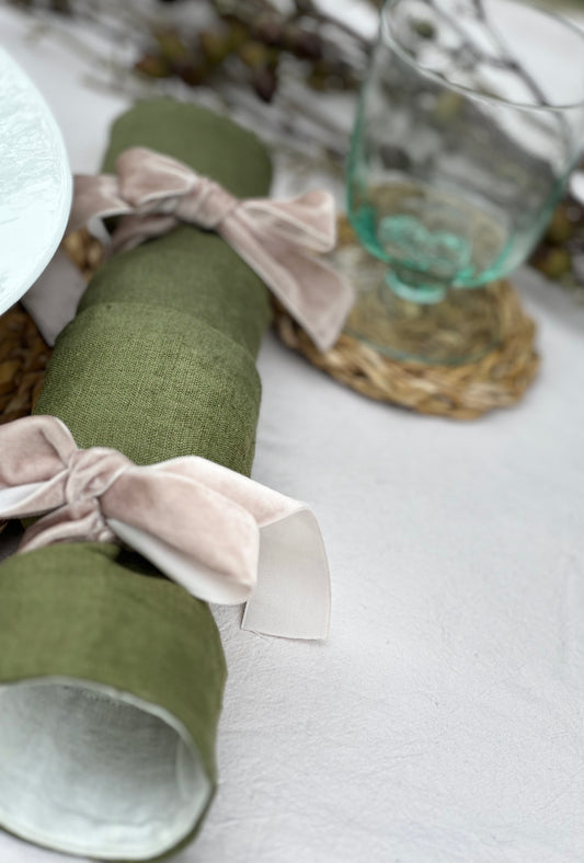 Reusable Christmas Cracker - olive green