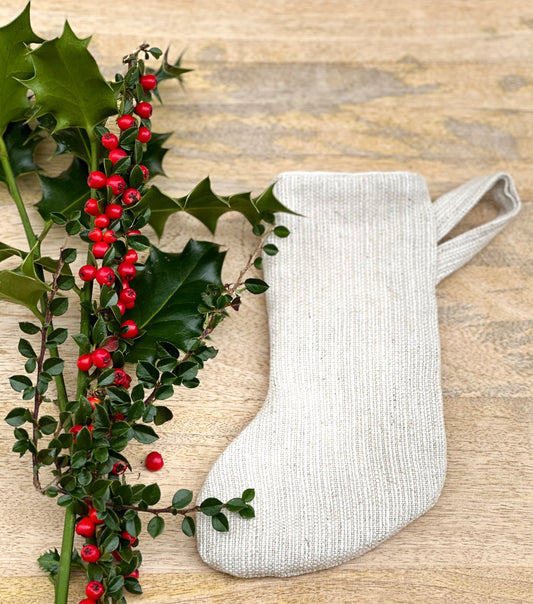 Mini stockings - textured cream
